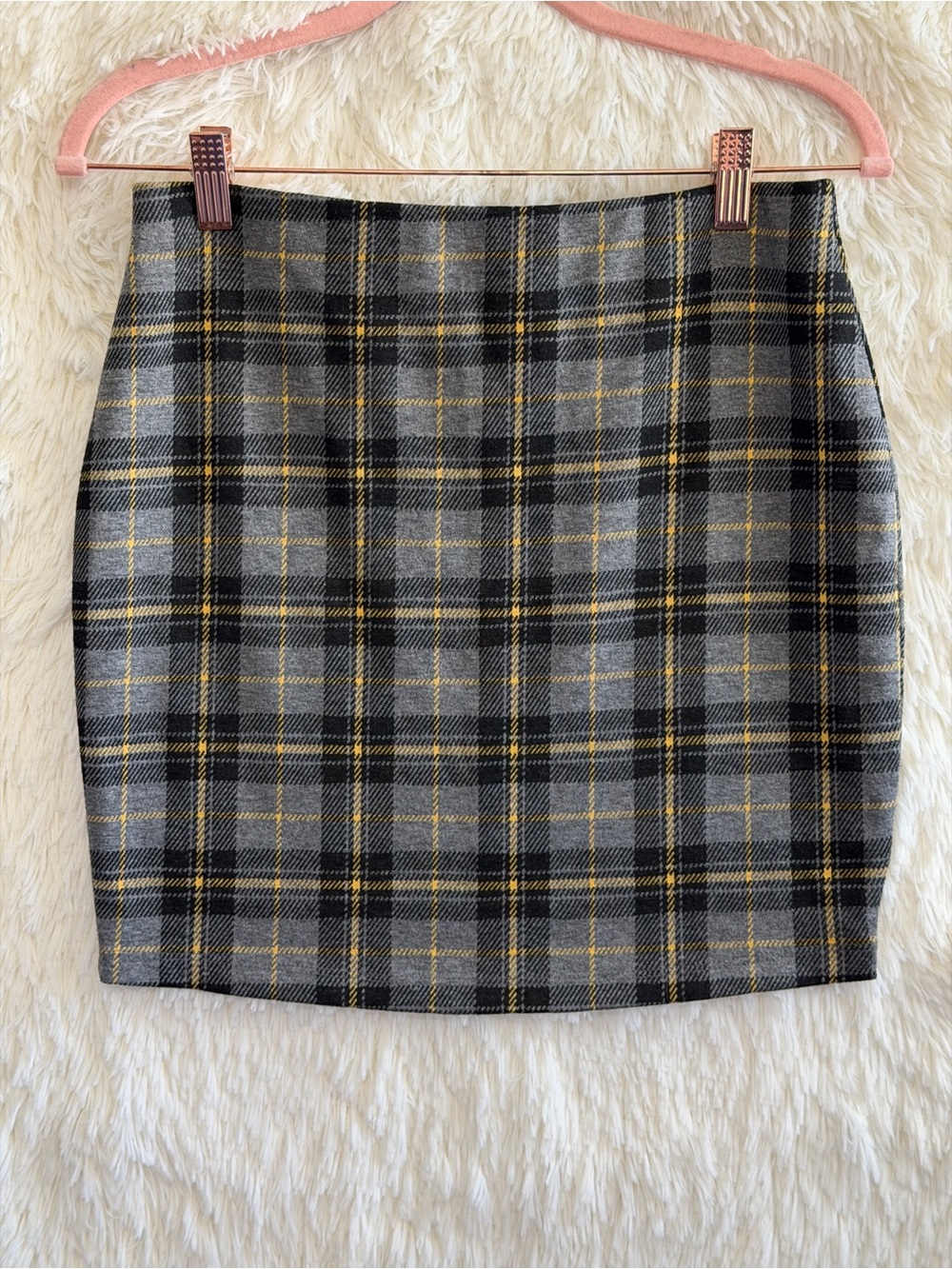 Eclipse Womens Preppy Plaid Mini Skirt Size S Grey Dark Academia 90s Grunge
